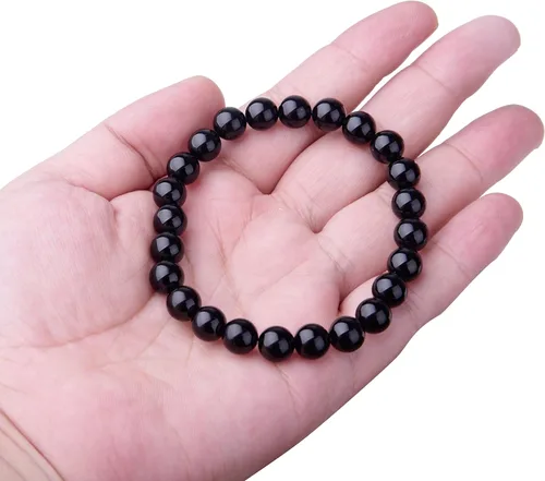 Miniatura 3 de Pulsera elástica de cuentas de cristal curativo de 8mm.