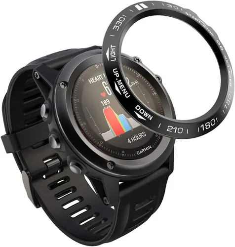 Miniatura 10 de REYDA Bisel de reloj compatible con Garmin Fenix 3/Fenix 3 HR Bisel Ring, acero inoxidable bisel Loop cubierta adhesiva resistente a los arañazos