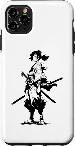 Miniatura 11 de Funda gráfica japonesa para iPhone 11 Kawaii Manga Samurai Anime Ninja