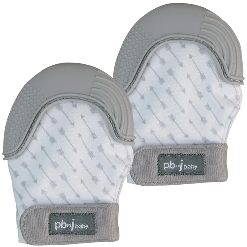 Miniatura 7 de PBnJ Baby, Guante mordedor de silicona, juguetes para bebés de 0 a 6 meses, guantes para bebés que se utilizan como chupete de dentición, juguetes
