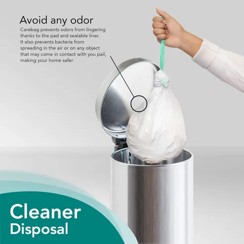 Miniatura 6 de Cleanis CareBag - Forros desechables para cómoda, superabsorbentes, a prueba de fugas y con control de olores para cubos de cómoda de noche, 60