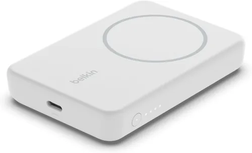 Miniatura 8 de Belkin Cargador portátil, banco de energía inalámbrico de 5000 mAh, cargador MagSafe de 7.5 W, soporte desplegable integrado - iPhone 17, Air, Pro