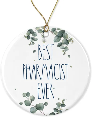Adorno de farmacéutico, adorno de mejor farmacéutico, adorno de Navidad para el mejor farmacéutico, regalo para farmacéutico, regalo de cumpleaños,