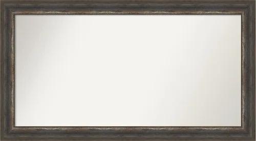 Miniatura 137 de Amanti Art Espejo de baño marrón para sobre el fregadero, 25 x 25 pulgadas, hecho a medida, espejo de tocador cuadrado marrón medio, marco de madera