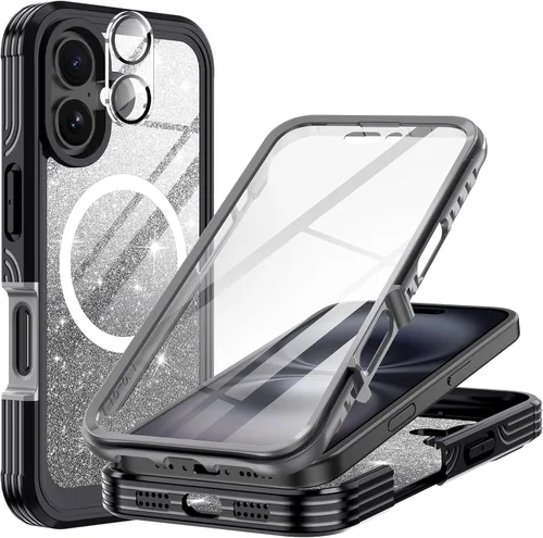 Miniatura 54 de Hekodonk Funda para iPhone 15 Pro Max, compatible con Magsafe [protector de pantalla de vidrio templado integrado y protección de lente de cámara]