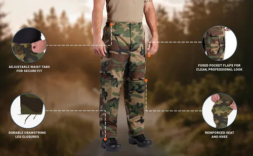 Miniatura 6 de F521038 Propper BDU - Bragueta con botón para pantalones, Battle Rip 6535 Ripstop