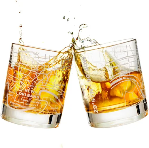 Miniatura 25 de Greenline Goods - Vasos de whisky, juego de regalo de 2 vasos de 284ml para amantes de Washington, DC, grabado con mapa de Washington, DC Vaso
