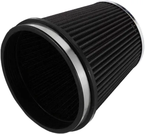 Filtro de entrada de aire frío de 6 pulgadas, repuesto de cono de rendimiento, lavables, de abrazadera, filtros de aire seco, color negro (6