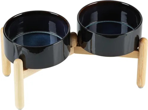 Miniatura 17 de Havniva Cuenco elevado de cerámica de 6.1 pulgadas para perros con soporte para platos de perros de razas pequeñas y medianas, cuenco de comida y 2