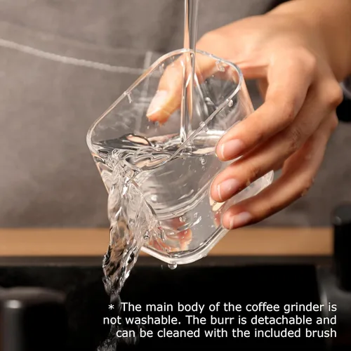 Miniatura 7 de VEVOK CHEF Molinillo de café eléctrico portátil, molinillo de grano de café cónica ajustable, molinillo de un botón con recargable por USB, parada
