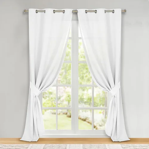 Miniatura 202 de Superior Cortinas Opacas, Oscurecimiento de Habitación, Dormitorio, Cortinas, Cocina, Acentos de Ventana de Sala de Estar, Bloqueo Solar, Térmico