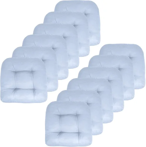 Miniatura 50 de Sweet Home Collection - Cojines para silla de patio al aire libre, cojines prémium con relleno grueso y cómodo de fibra, con tul, 19 x 19 pulgadas