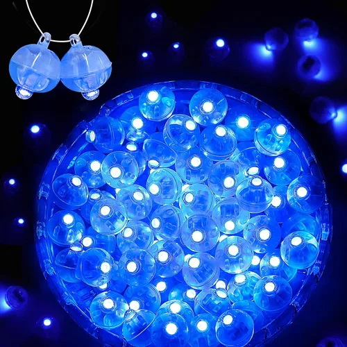 Miniatura 21 de 50 mini luces LED, globos de luz LED para decoraciones de fiesta, luces de fiesta de neón para linterna de papel, huevos de Pascua, fiesta de Rojo