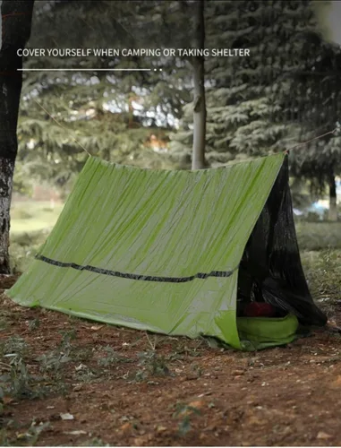 Miniatura 8 de Emergency Survival Tent. Survival Tent with Whistle,Emergency Shelter,Lightweight Life Tent Perfect for Camping, Hiking, and Backpacking.