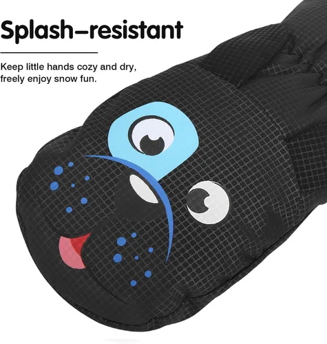 Miniatura 3 de MoKo Manoplas de esquí para niños, guantes impermeables y resistentes al viento para niñas y niños, guantes térmicos de invierno para nieve