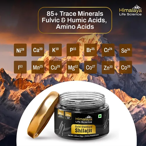 Miniatura 4 de Resina Shilajit pura Shilajit más potente de la India, grado oro para hombres y mujeres, 75 porciones para aumentar la energía, más de 85
