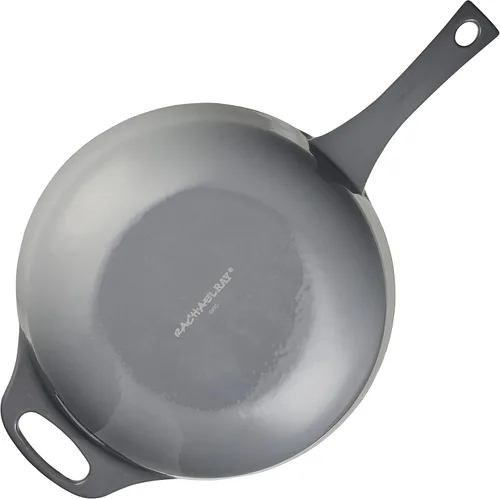 Miniatura 10 de Rachael Ray Horno holandés 3 en 1 de hierro fundido esmaltado con sartén/salteado, 4 cuartos de galón, gris