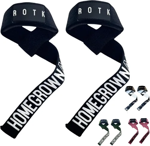ROTK - Correas de levantamiento de pesas para hombres de 22 pulgadas acolchadas para levantamiento de pesas y correas de gimnasio para hombres