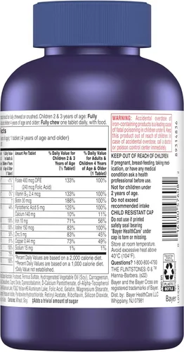 Miniatura 9 de Flintstones Vitamins Vitaminas masticables para niños, multivitamínico completo para niños y niños pequeños con hierro, calcio, vitamina C, vitamina