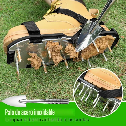 Miniatura 6 de Zapatos aireadores de césped para césped, zapatos aireadores de césped premontados para césped, herramienta aireadora de suelo para aireación