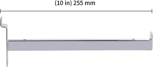 Miniatura 2 de KEILEOHO 16 ganchos Slatwall Deluxe de 10 pulgadas, soportes de estante resistentes para Slatwall, ganchos de panel para garaje, tienda, exhibición