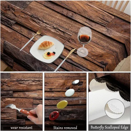 Miniatura 6 de Swono - Mantel de mesa con patrón azteca, estilo étnico nativo, estilo boho geométrico, verde decorativo, para cocina, banquete de fiesta y mantel