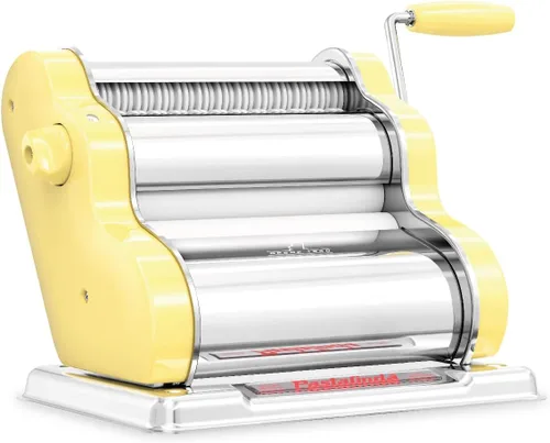 Miniatura 18 de PASTALINDA Máquina para hacer pasta Classic 200, rodillos de 7.9 in de ancho, 9 posiciones de grosor, 2 posiciones de corte, acero inoxidable