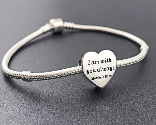 Miniatura 5 de MUERDOU Pulsera con dije de corazón en forma de versículo bíblico cristiano oración fe joyería religiosa regalos para mujeres