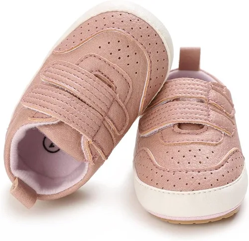 Miniatura 4 de Clowora Zapatos para bebés niños y niñas, suela de goma antideslizante, zapatos de cuna para recién nacidos, mocasines planos.