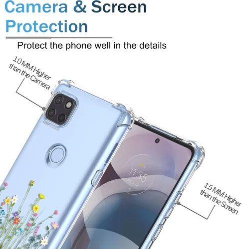 Miniatura 58 de Funda para Moto G Stylus 2021 4G Clear Flower Funda de teléfono TPU suave a prueba de golpes, antiarañazos, funda protectora para Motorola G Stylus
