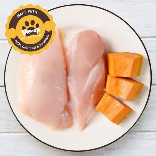 Miniatura 2 de PAWUP Dog Treats - Galletas de calabaza envueltas en pollo, sin cuero crudo con taurina, golosinas de entrenamiento masticables bajas en grasa, 12.5