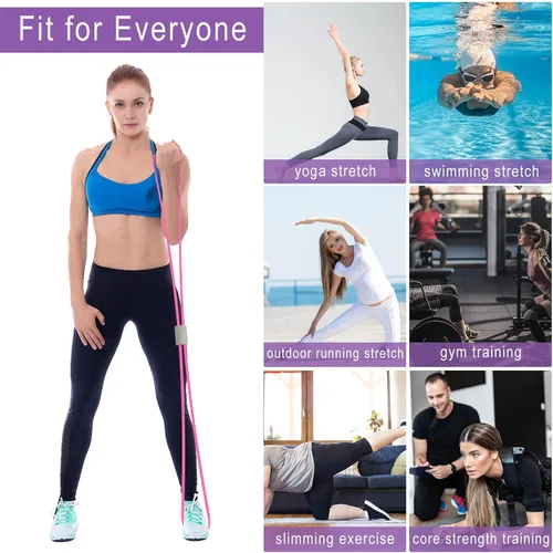 Miniatura 2 de FYY Figura 8 bandas de resistencia, banda de resistencia de yoga, banda elástica de fitness, cuerda de tracción, bandas elásticas de brazo y hombro