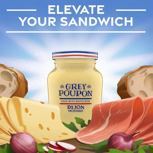 Miniatura 8 de Mostaza Dijon de Grey Poupon, frasco de 8 onzas