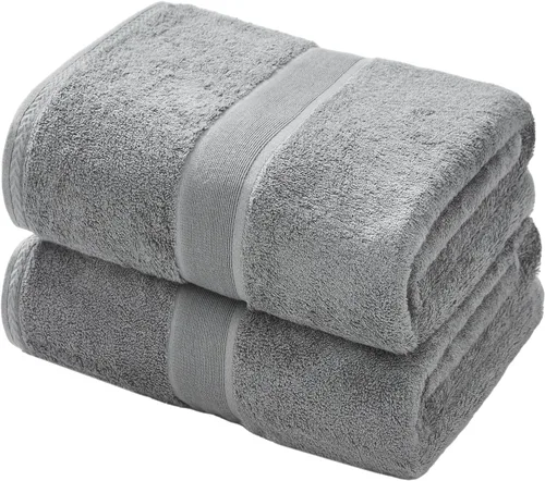 Miniatura 26 de Aibaser Toallas de baño, 27 x 54 pulgadas, naturales, ultra absorbentes, para baño, viajes, gimnasio, ducha y spa (juego de 6 piezas) (azul)