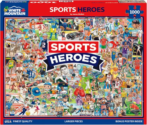 Miniatura 2 de White Mountain Sports Heroes - Rompecabezas de 1000 piezas