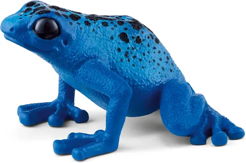 Schleich Wild Life - Juguetes de selva tropical de animales salvajes para niños, juguete de rana de dardos venenosos, azul, edades 3+