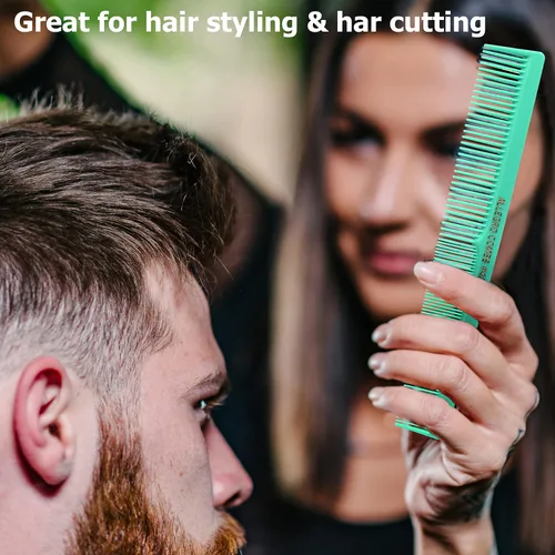 Miniatura 2 de Allegro Combs Peines de corte para peluqueros 420, peine para barba, bigote, para hombres, mujeres, niños pequeños, trenzados, separación del Menta