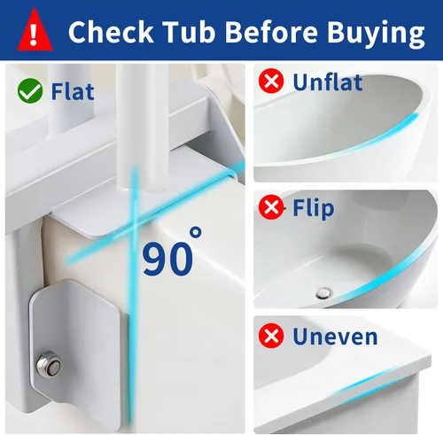 Miniatura 3 de Barra de agarre ajustable para bañera para personas mayores, ajuste de altura de 3 niveles (13.7 a 15.7 pulgadas), se adapta a paredes de bañera