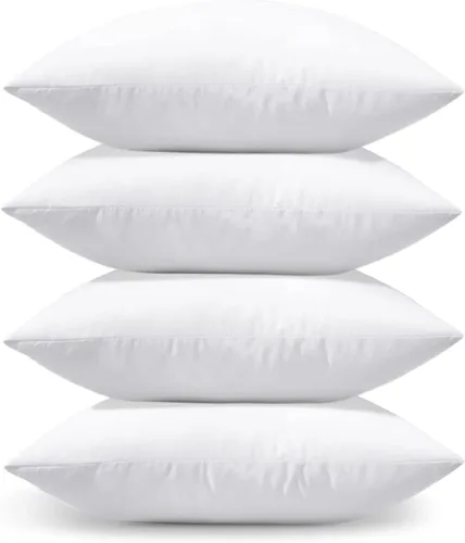 Miniatura 8 de OTOSTAR Juego de 4 rellenos de almohada de 20 x 20 pulgadas, rellenos de almohada cuadrados decorativos para interiores, para sofá, cama, sofá
