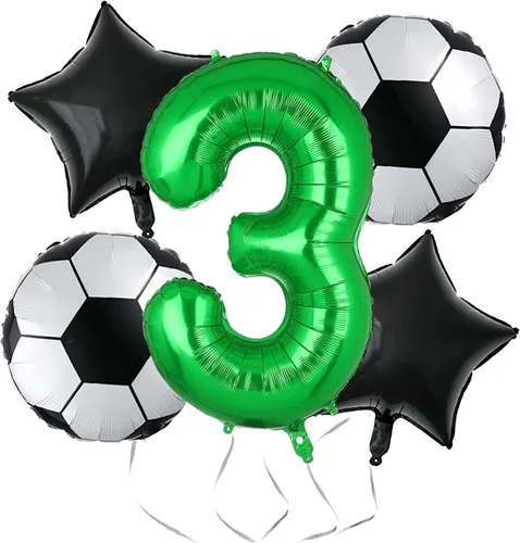 Miniatura 10 de Globos de fútbol para 2º cumpleaños, suministros para fiesta de cumpleaños de fútbol, Copa del Mundo, Deportes de fútbol, decoraciones de fiesta