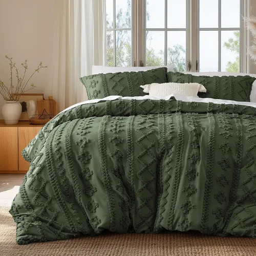 Miniatura 19 de Bedsure Funda de edredón bohemia, tamaño Queen, suave y cómoda, diseño elegante, ropa de cama bohemia para decoración, lavable a máquina, para todas