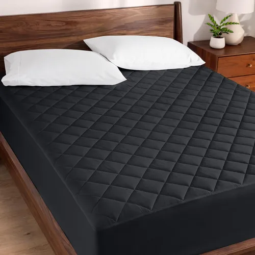 Miniatura 14 de Bare Home Cubrecolchón acolchado (individual) – Funda de colchón refrescante – Fácilmente lavable – Funda elástica ajustable para colchón – Elástico