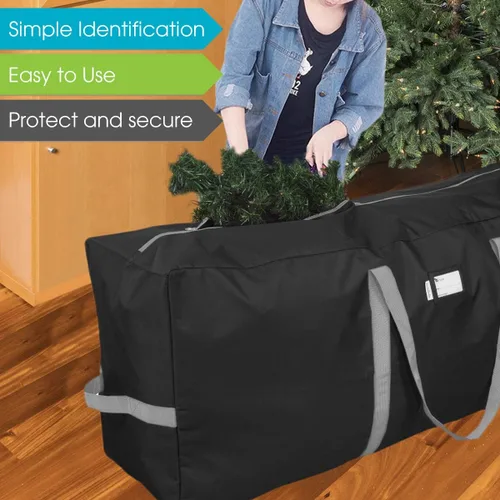 Miniatura 6 de Bolsa de almacenamiento para árbol de Navidad que se adapta hasta a 2 m Árbol navideño desmontado de 50 x 15 x 20 pulgadas, contenedor, caja