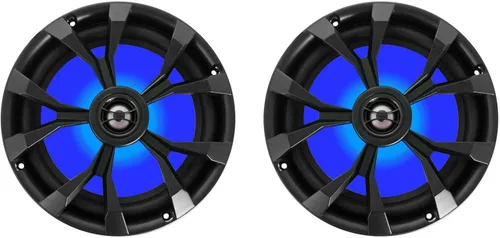 Miniatura 3 de Rockville Paquete RKL80MB: Par RKL80MB 8 "900W Marine Wakeboard LED Tower Altavoces-Negro, Par MAC80B 7.7" Negro Aluminio Wakeboard Altavoces Pods