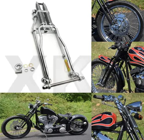 Miniatura 9 de SMT- Springer Front End -4" Bajo Negro Compatible con H-D Sportster bobber chopper [B07M95VTTF]