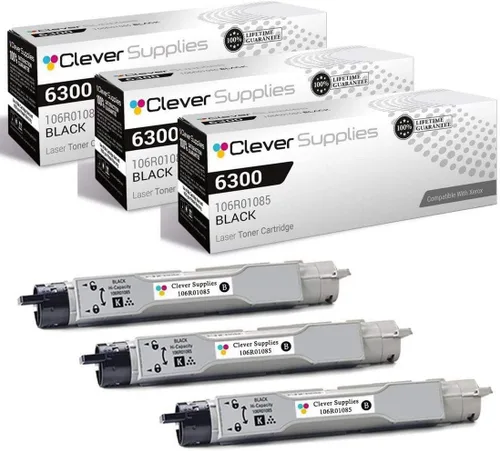 Miniatura 153 de CS compatible Xerox Phaser 6510/WorkCentre 6515 (106r03480) 2 cartuchos de tóner negro para Phaser 6510, WorkCentre 6515 2 negro