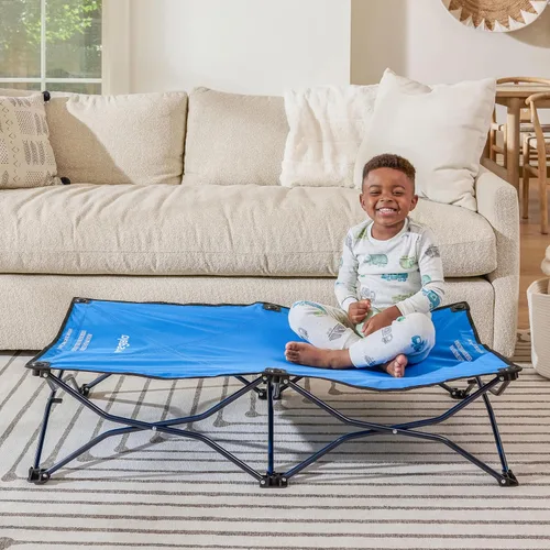 Miniatura 3 de Regalo My Cot® Cama portátil para niños pequeños, azul real, 48 x 24 x 9 pulgadas (paquete de 1)