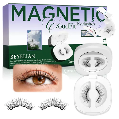 Miniatura 9 de BEYELIAN Pestañas magnéticas con aplicador, pestañas magnéticas suaves mejoradas, pestañas magnéticas portátiles, aspecto natural, reutilizables,
