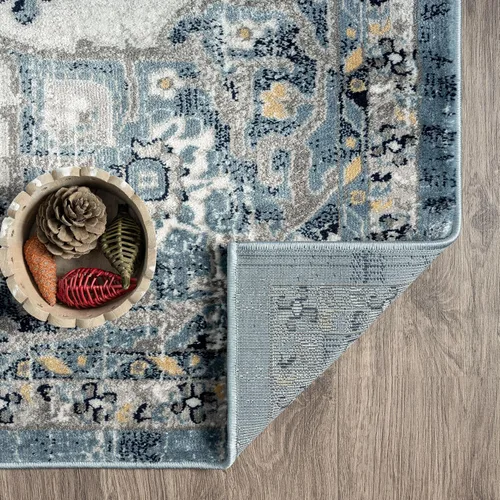 Miniatura 9 de LUXE WEAVERS Alfombra marroquí bohemia, 6 x 9, azul