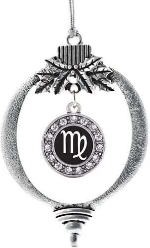 Miniatura 228 de Inspired Silver - Twin One - Adorno festivo de Navidad de plata - Adorno festivo de árbol de Navidad con dije de círculo y circonita cúbica